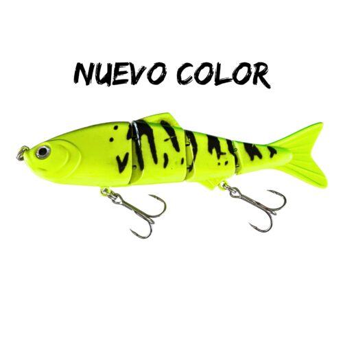Señuelo Go Fishing Articulado Verde con Atigrado Negro