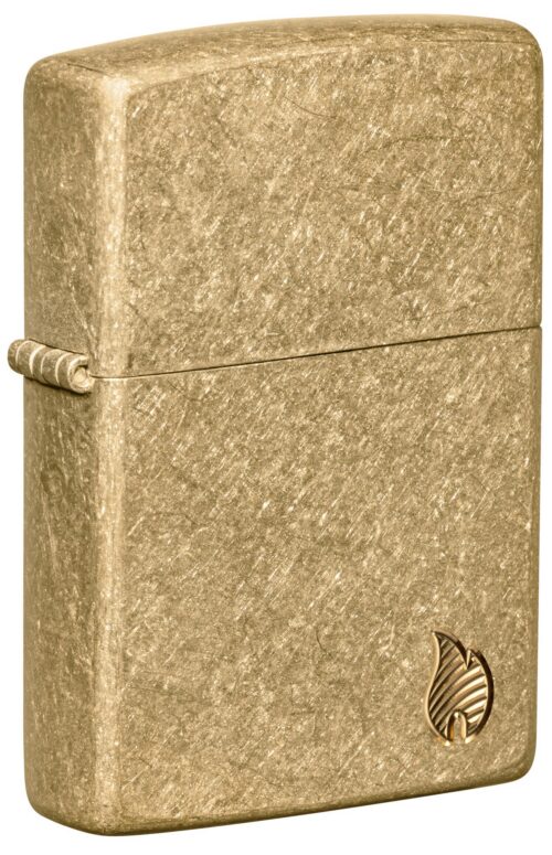 Encendedor Zippo Armor Tumbled Brass Flame Design 46398