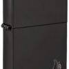 Encendedor Zippo Armor High Polish Black Flame Design 46402