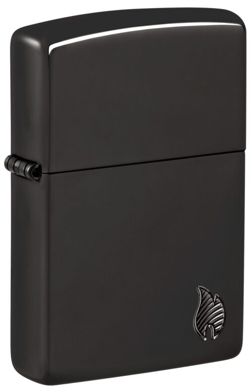 Encendedor Zippo Armor High Polish Black Flame Design 46402