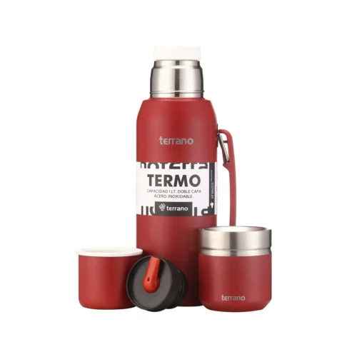 Set Acero 1LT. Mate Folkie - Rojo