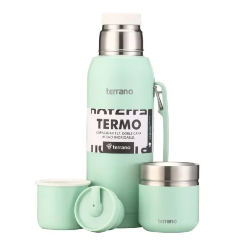 Set Acero 1LT. Mate Folkie - Verde Agua