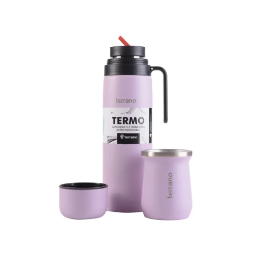 Set Termo + Mate Acero Tradicional - Lila