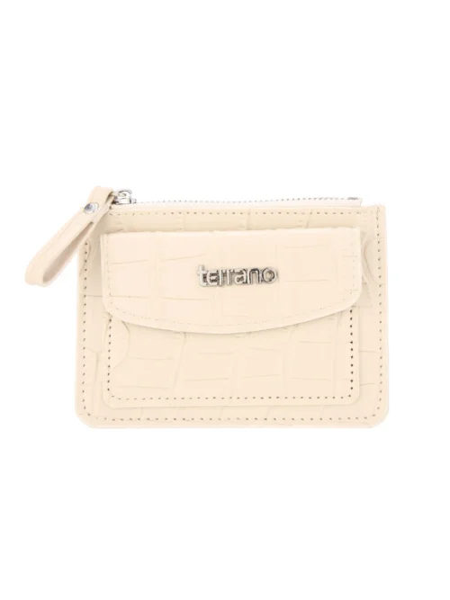 Tarjetero Croco Bruselas - Blanco