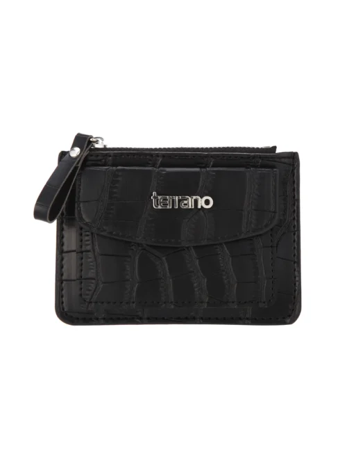 Tarjetero Croco Bruselas - Negro