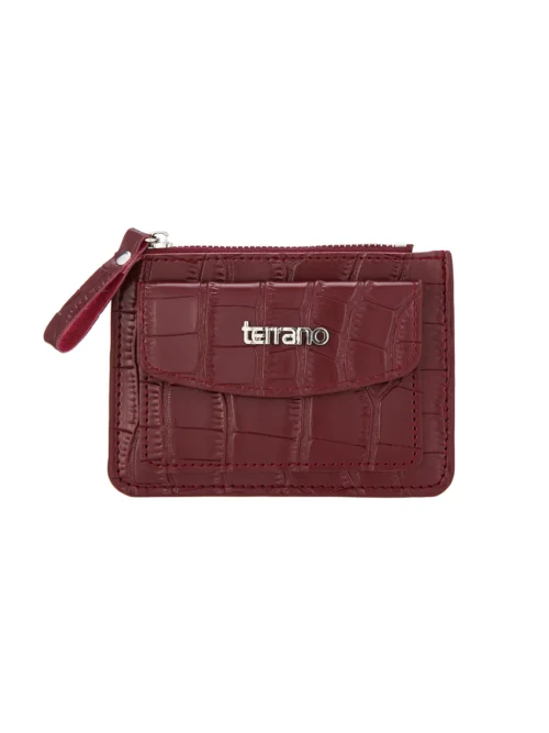 Tarjetero Croco Bruselas - Rojo