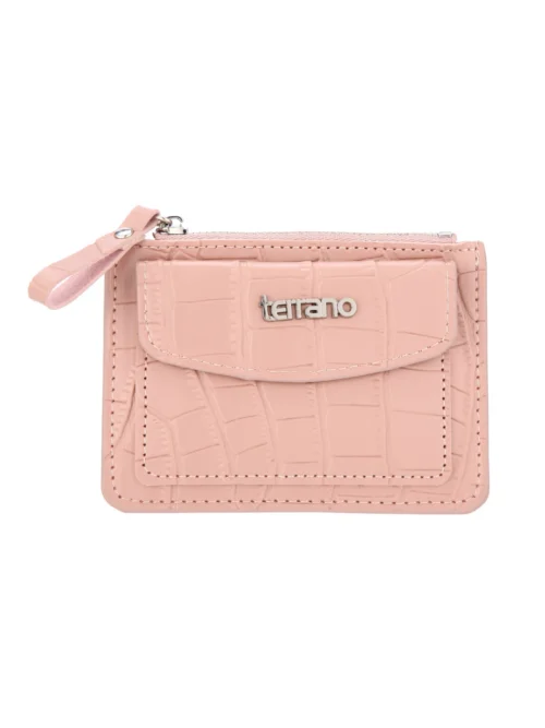 Tarjetero Croco Bruselas - Rosado