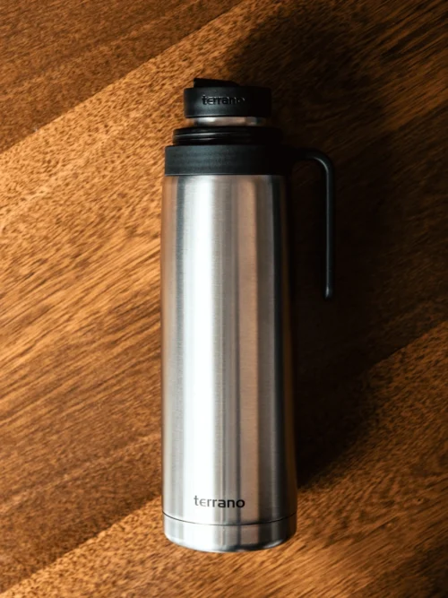 Termo 1Lt. Premium Manija Rigida - Acero Inox.