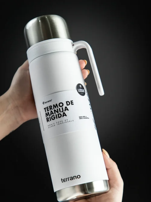 Termo 1Lt. Premium Manija Rigida - Blanco