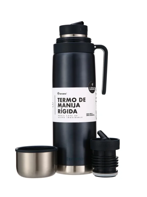 Termo 1Lt. Premium Manija Rigida Metalizado - Azul