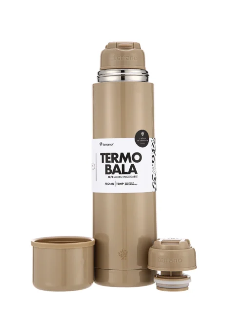 Termo Bala 750ML Metalizado - Arena
