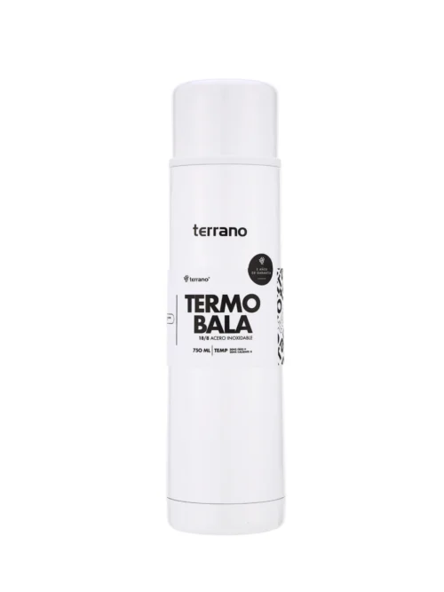 Termo Bala 750ML Metalizado - Blanco