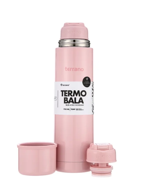 Termo Bala 750ML Metalizado - Rosado