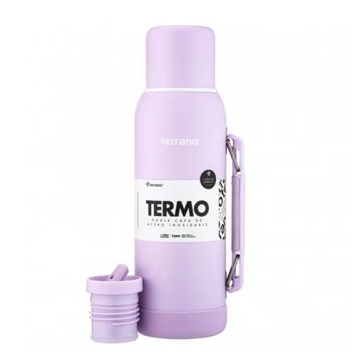 Termo Premium 1lt. Con base de Silicona - Lila