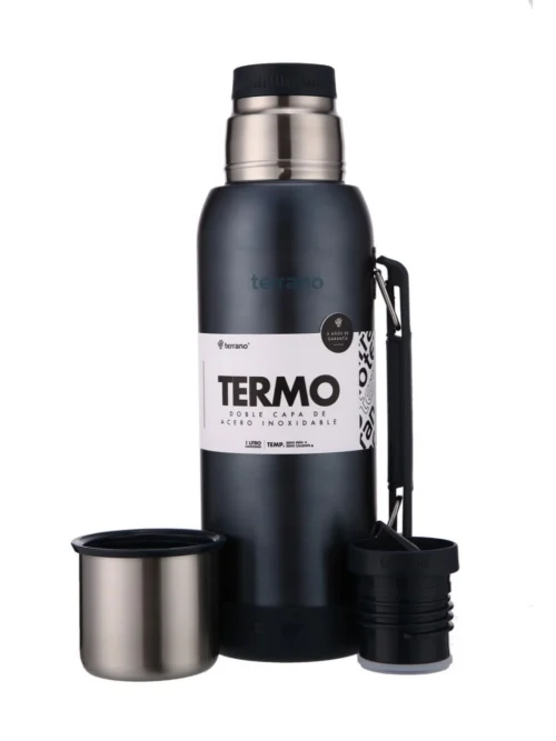 Termo Premium 1lt. Con base de Silicona Metalizado - Azul