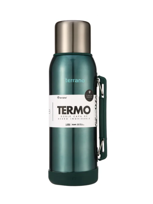 Termo Premium 1lt. Con base de Silicona Metalizado - Verde