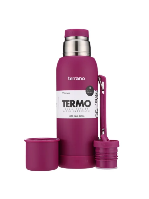 Termo Premium 1lt. Con base de Silicona - Púrpura