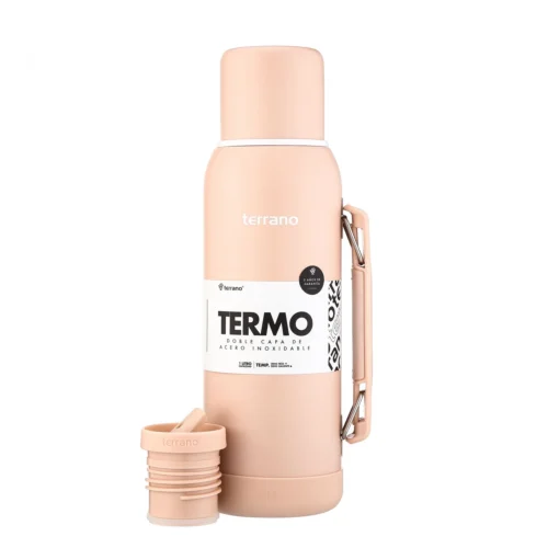 Termo Premium 1lt. Con base de Silicona - Rosado