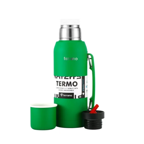 Termo Premium 1Lt. con Manija. - Verde Brasil