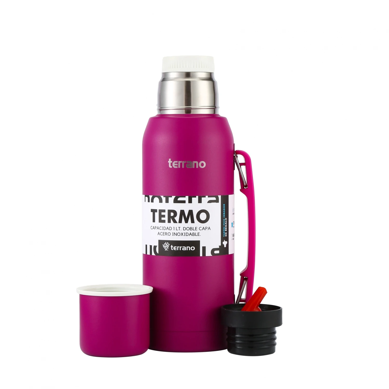 Termo Premium 1Lt. con Manija. - Violeta 2 Termo Premium 1Lt. con Manija. - Violeta - Imagen 2
