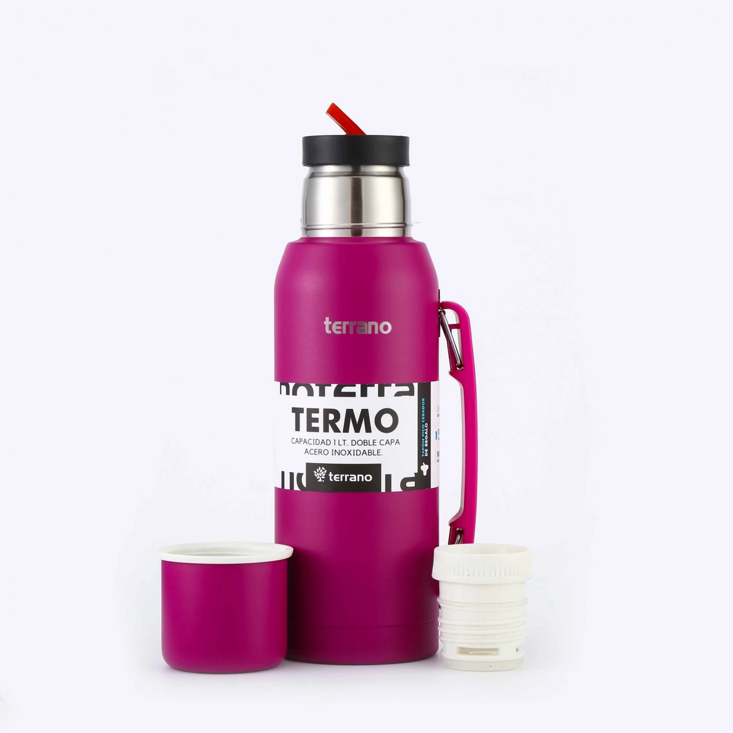 Termo Premium 1Lt. con Manija. - Violeta 4 Termo Premium 1Lt. con Manija. - Violeta - Imagen 4