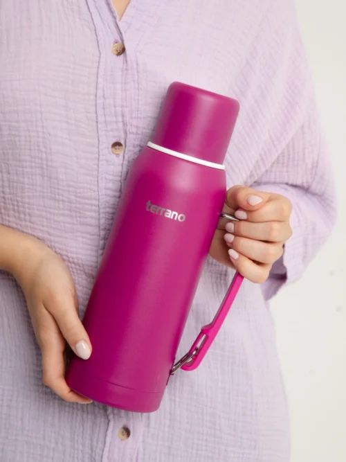 Termo Premium 1Lt. con Manija. - Violeta