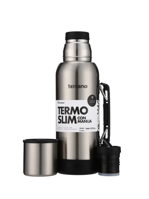 Termo Slim 750mL. con Base Silicona - Acero