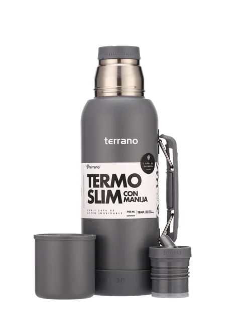 Termo Slim 750mL. con Base Silicona - Gris