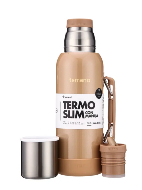 Termo Slim 750mL. con Base Silicona - Oro