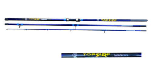 Caña carbón Top surf Rotativo 3.90 mts. 2 Tramos