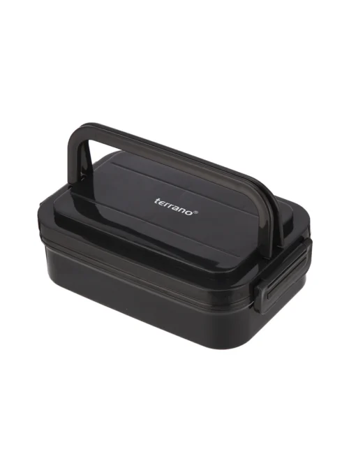 Tupper Pickbox con Asa + Cubiertos - Negro