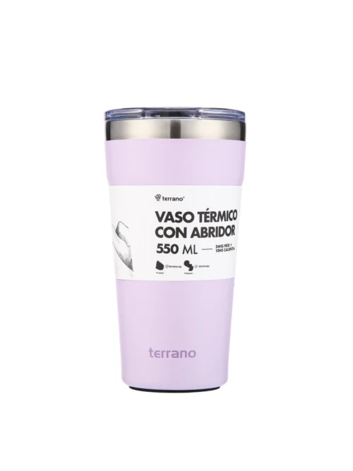 Vaso Acero Inox. 550mL. - Lila