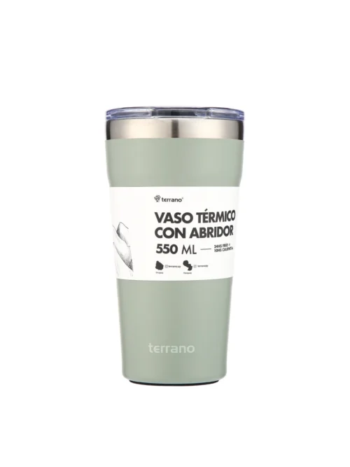 Vaso Acero Inox. 550mL. - Oliva