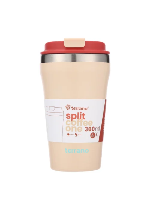 Vaso Térmico Café Split 360mL. - Coral