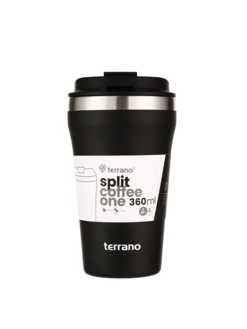 Vaso Térmico Café Split 360mL. - Negro