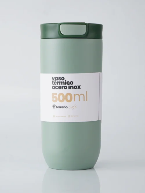 Vaso Térmico Push&Drink 500mL. - Oliva