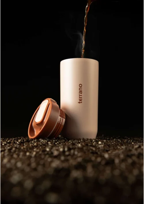 Vaso Térmico Push&Drink 500mL. - Rosado